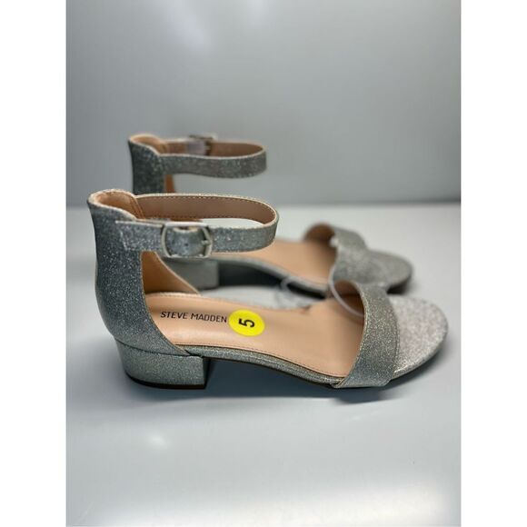 Steve Madden JFriday Ankle Strap Glitter Sandals, Women's Size 5M (H7) - Picture 6 of 11